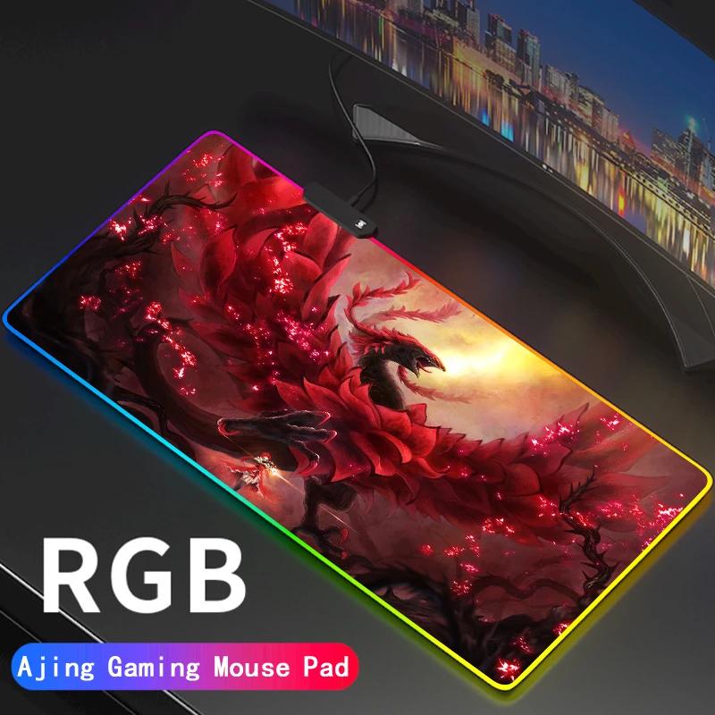 ū   RGB Mousepad XL ̸ Ʈ Yu-Gi-Oh  콺 е PC ǻ Led Ʈ XXL Ű ũ Ʈ